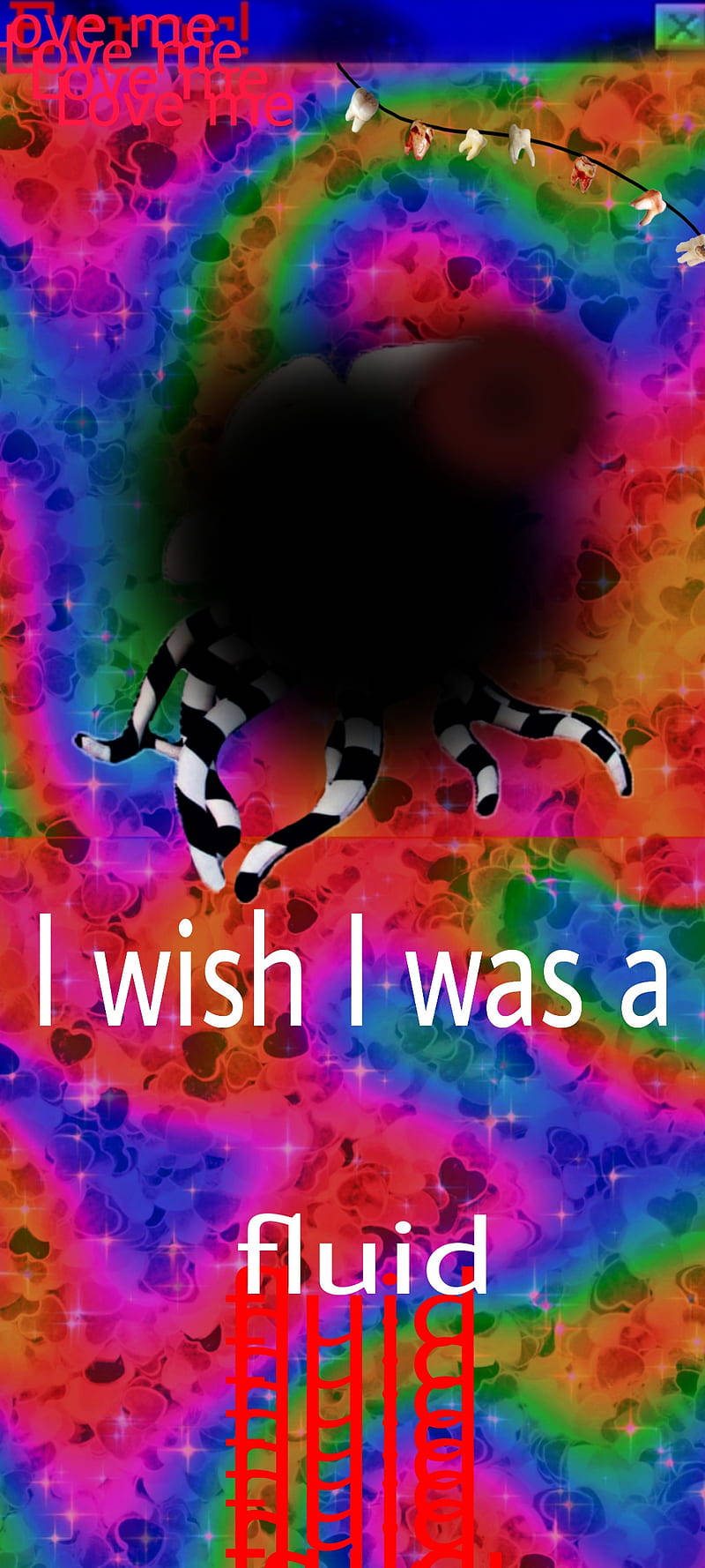 Weirdcore, black-and-white striped octopus, psychedelic rainbow swirl, HD Phone Wallpaper