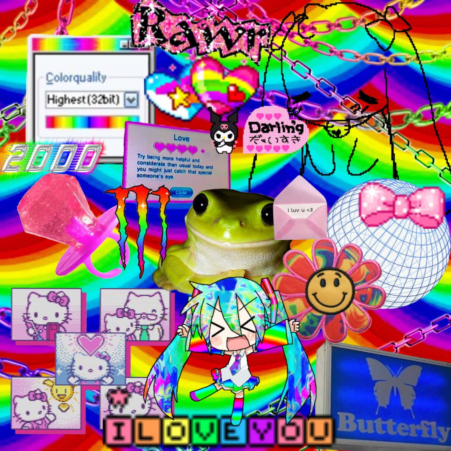 Weirdcore, nostalgia, collage, HD Desktop Wallpaper