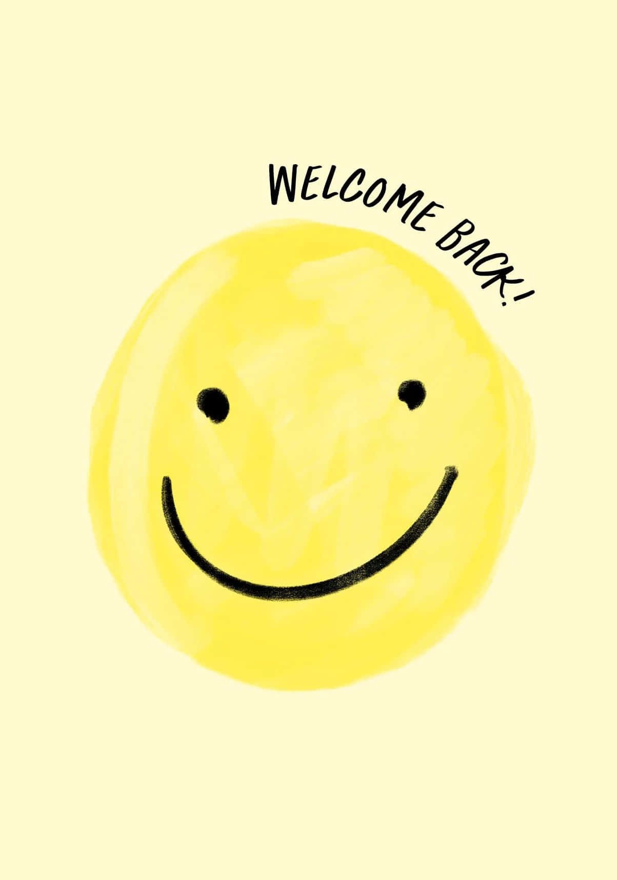 smiley face, yellow, black eyes, HD Phone Wallpaper