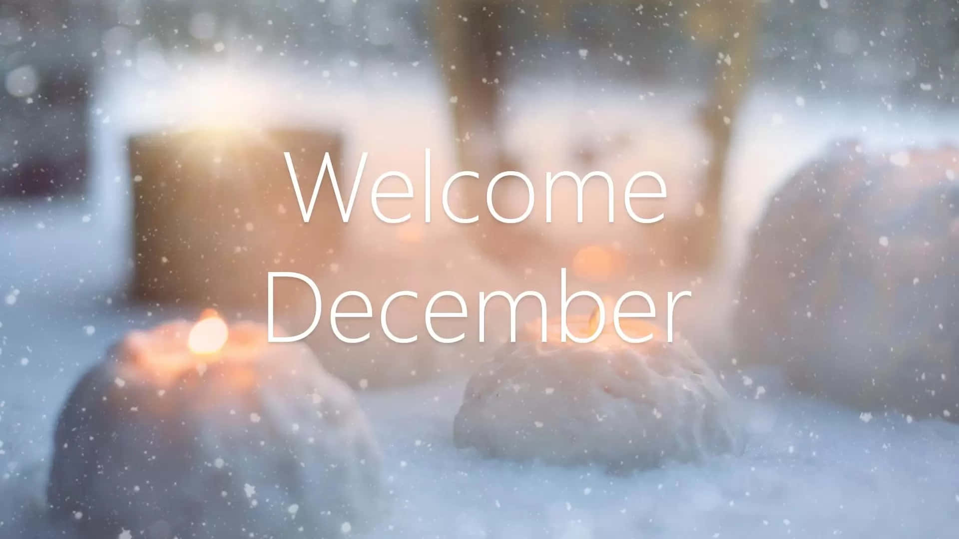 Welcome December, Winter Snow Candles, snow, Full HD Desktop Wallpaper