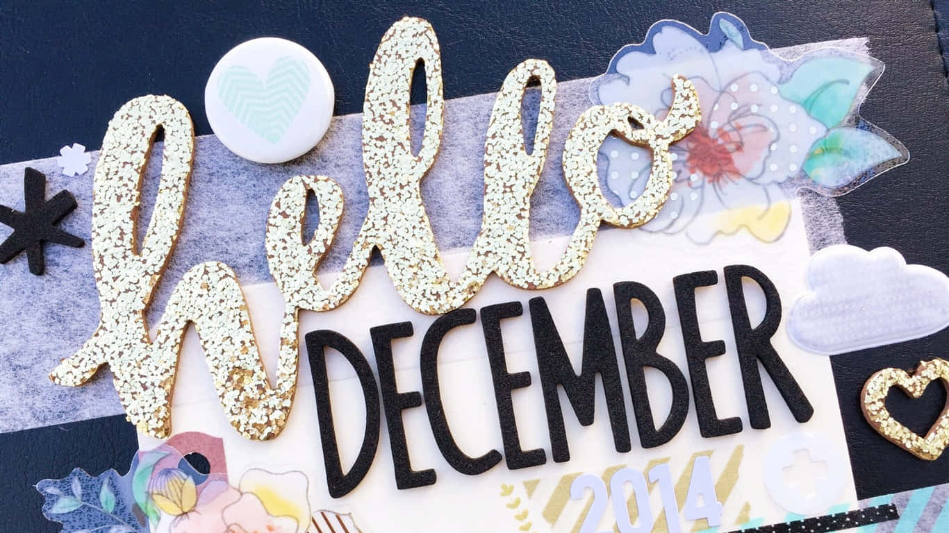 Welcome December, December, glittery, HD Desktop Wallpaper