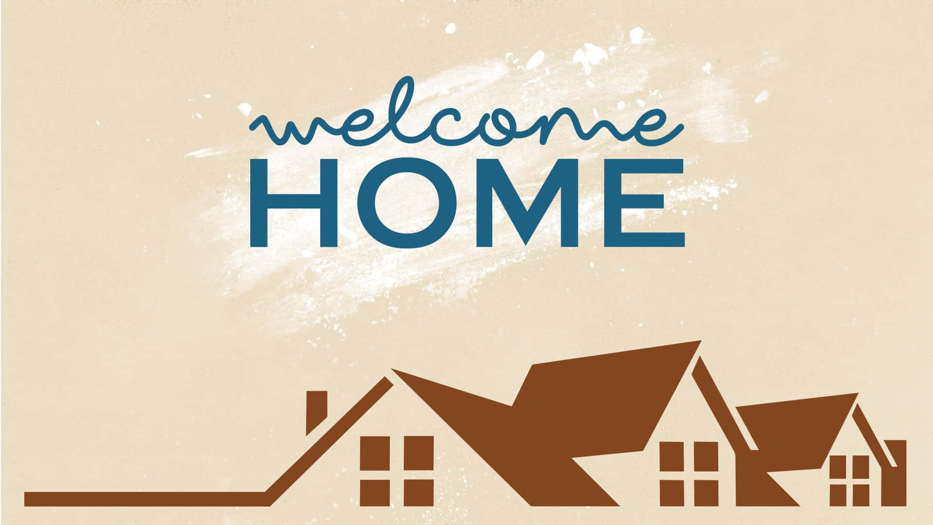 Welcome Home, beige, blue, Full HD Desktop Wallpaper
