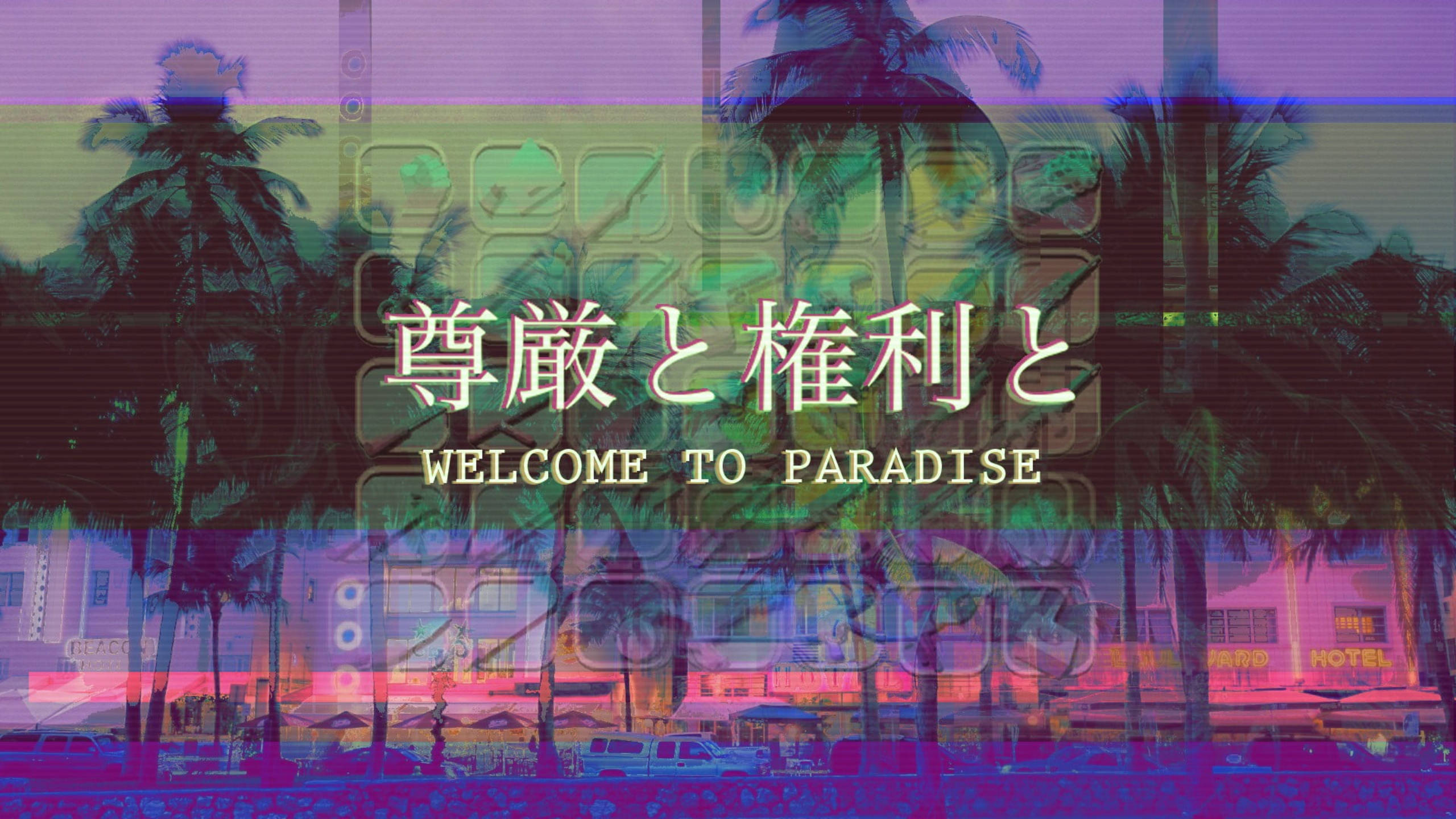 Welcome, purple aesthetic, tumblr laptop, 2K Desktop Wallpaper