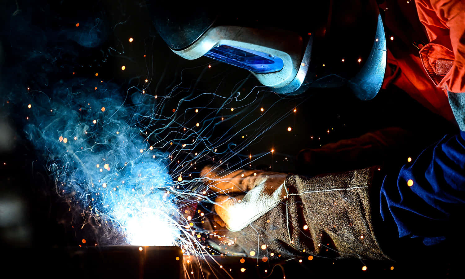 welder, helmet, torch, HD Desktop Wallpaper