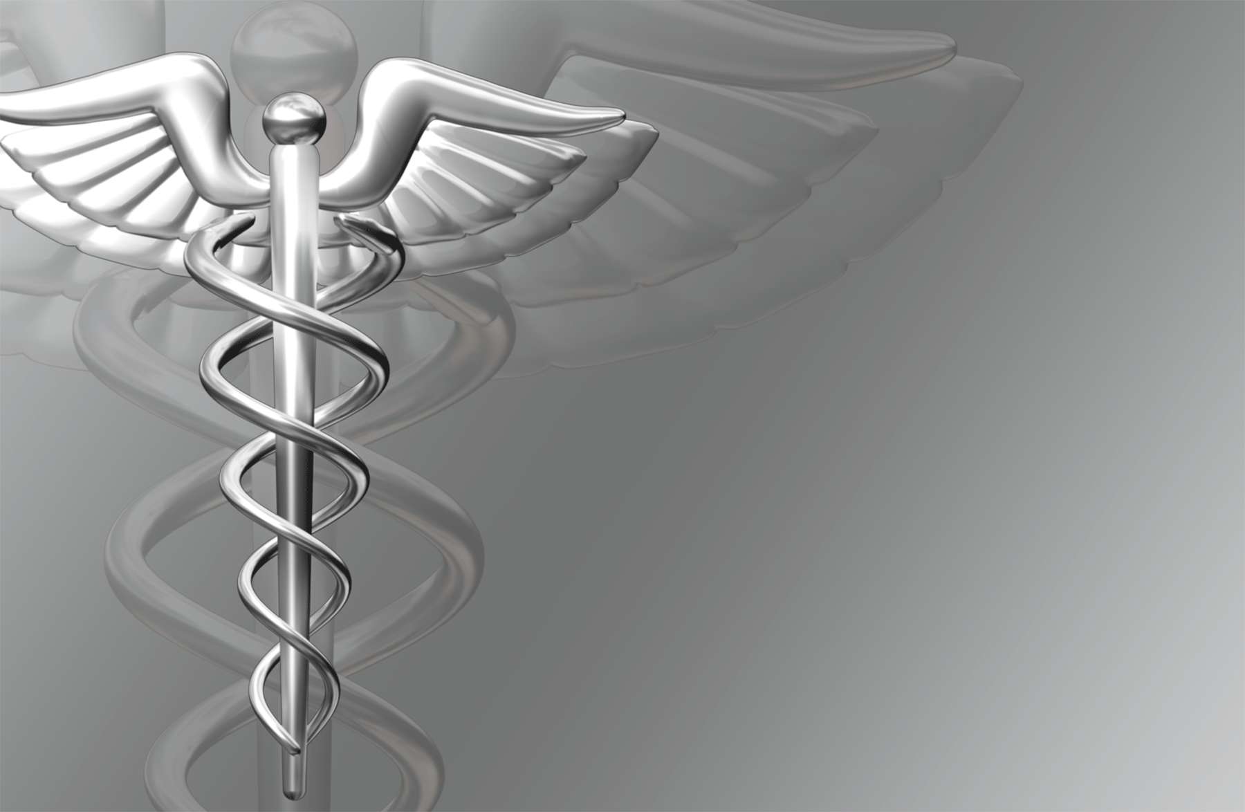 silver caduceus, wings, intertwined snakes, HD Desktop Wallpaper