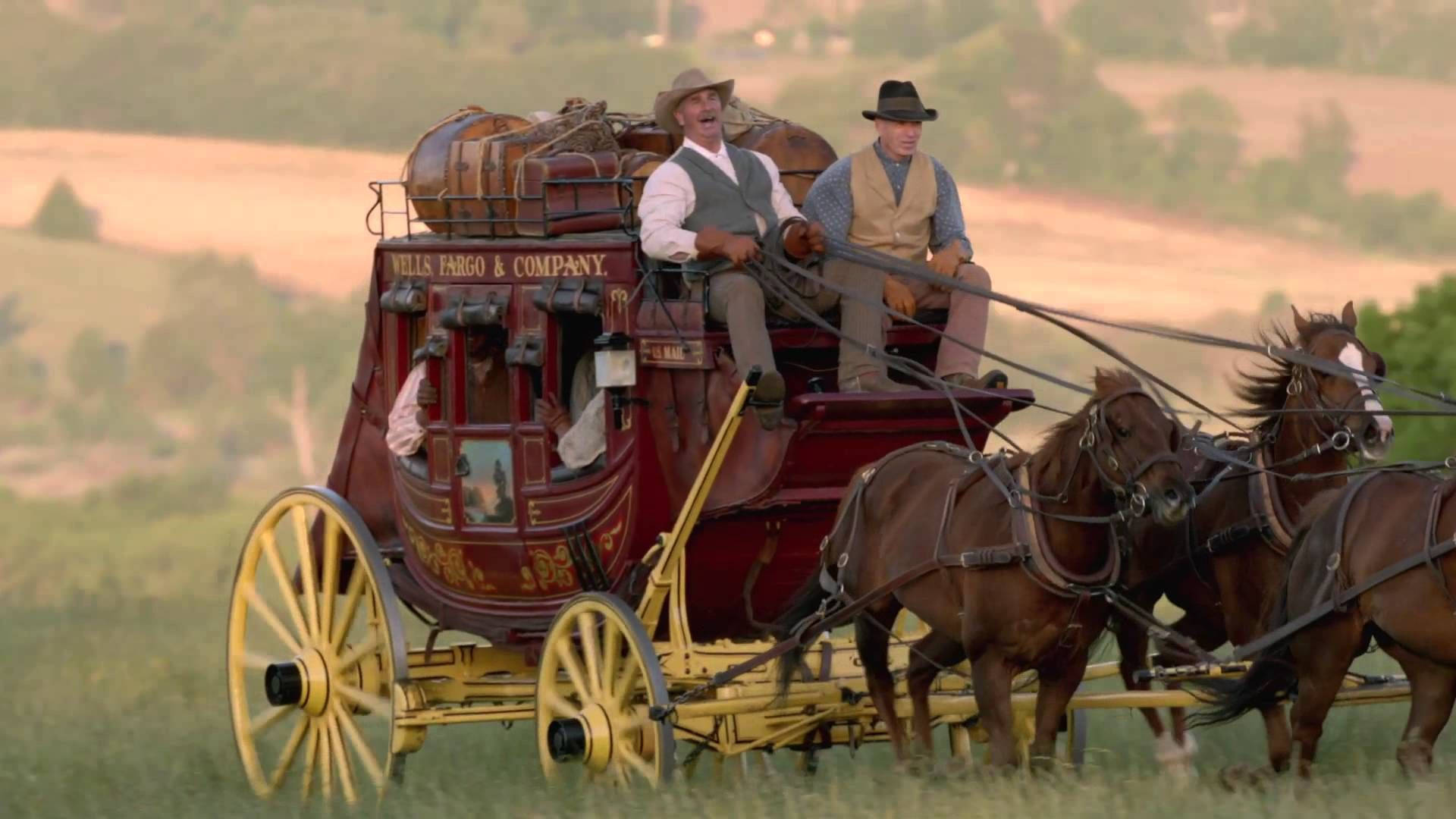 Wells Fargo, stagecoach, horses, Full HD Desktop Wallpaper