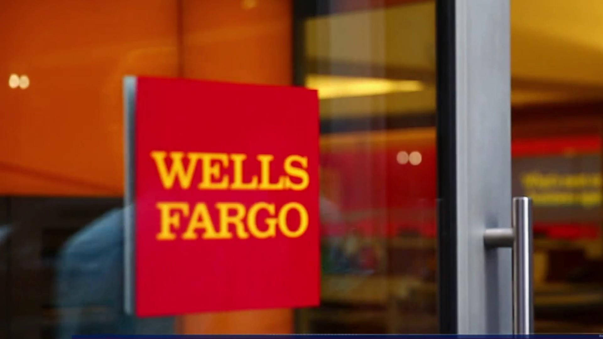 Wells Fargo, red Wells Fargo sign, yellow text, Full HD Desktop Wallpaper