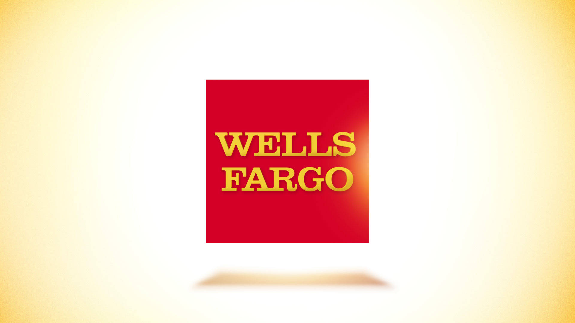 Wells Fargo, yellow gradient, red square, Full HD Desktop Wallpaper