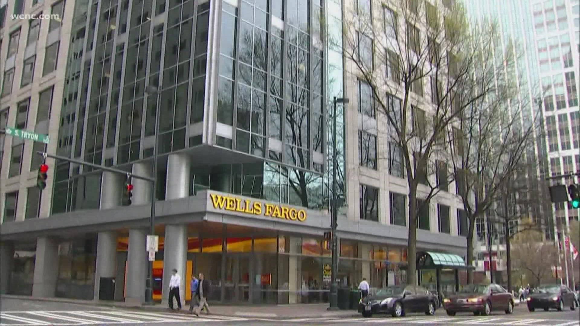 Wells Fargo, bank building, glass facade, Full HD Desktop Wallpaper