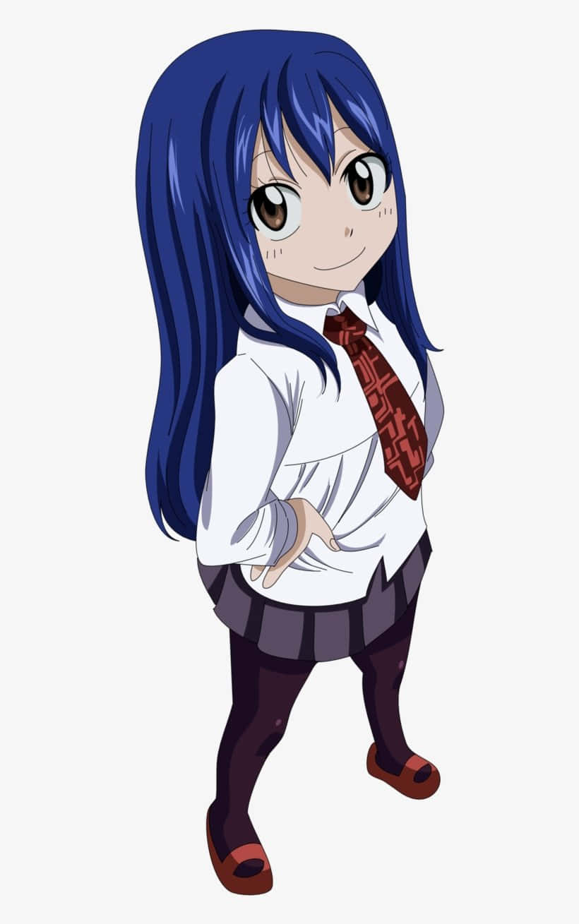 Wendy Marvell, long blue hair, brown eyes, HD Phone Wallpaper