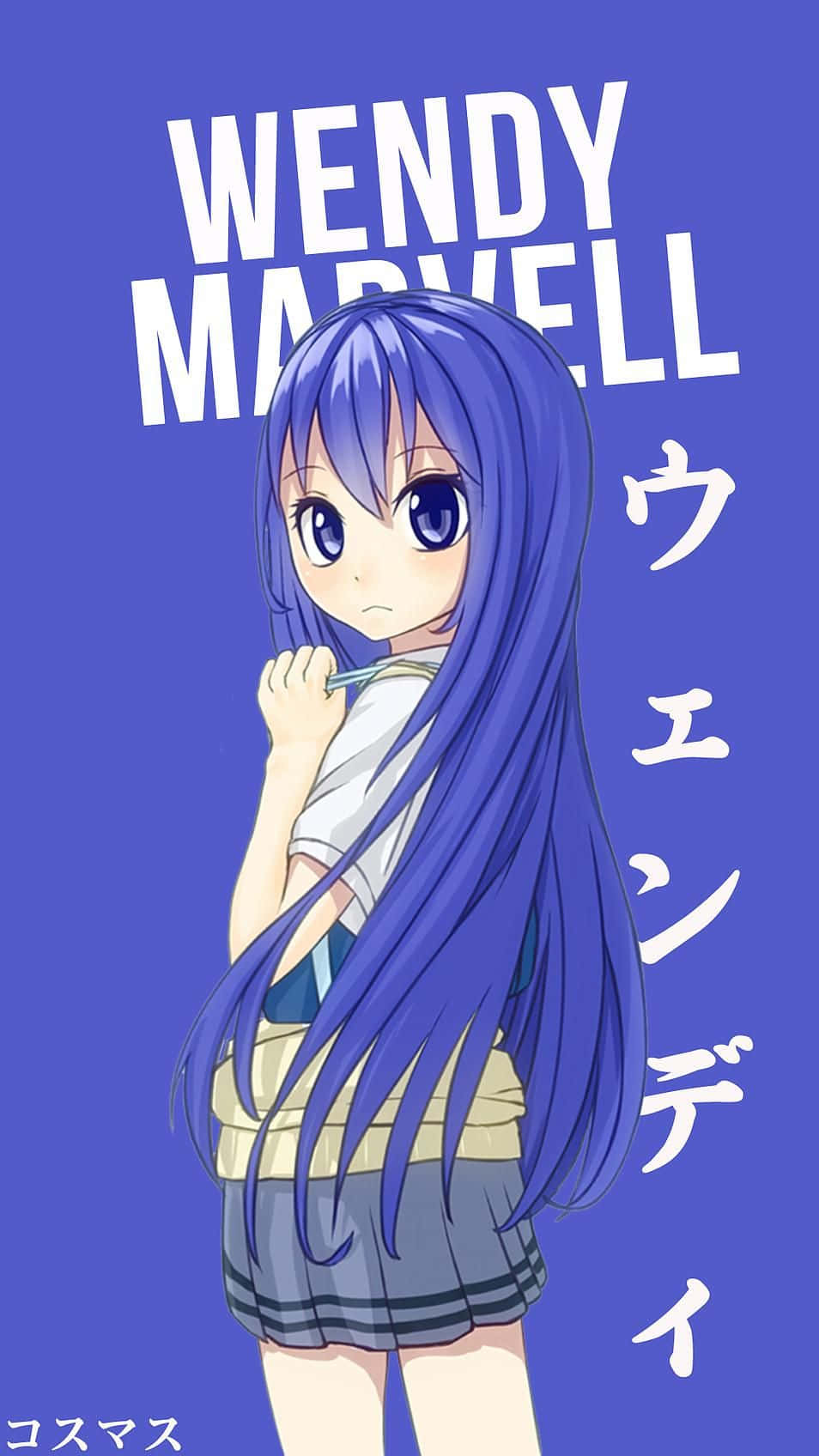 Wendy Marvell, blue hair, blue eyes, HD Phone Wallpaper
