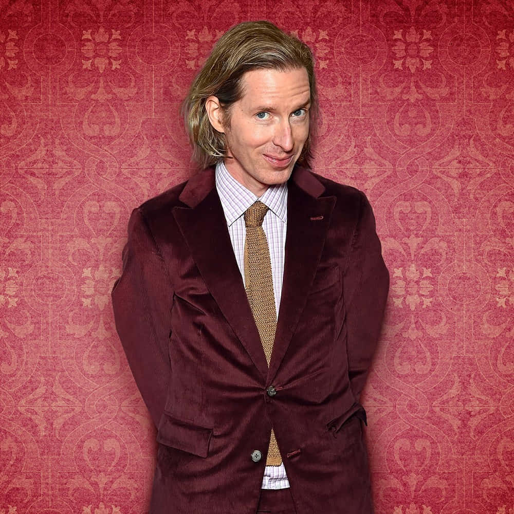 burgundy velvet suit, rich red damask wallpaper, ornate gold patterns, SD Desktop Wallpaper