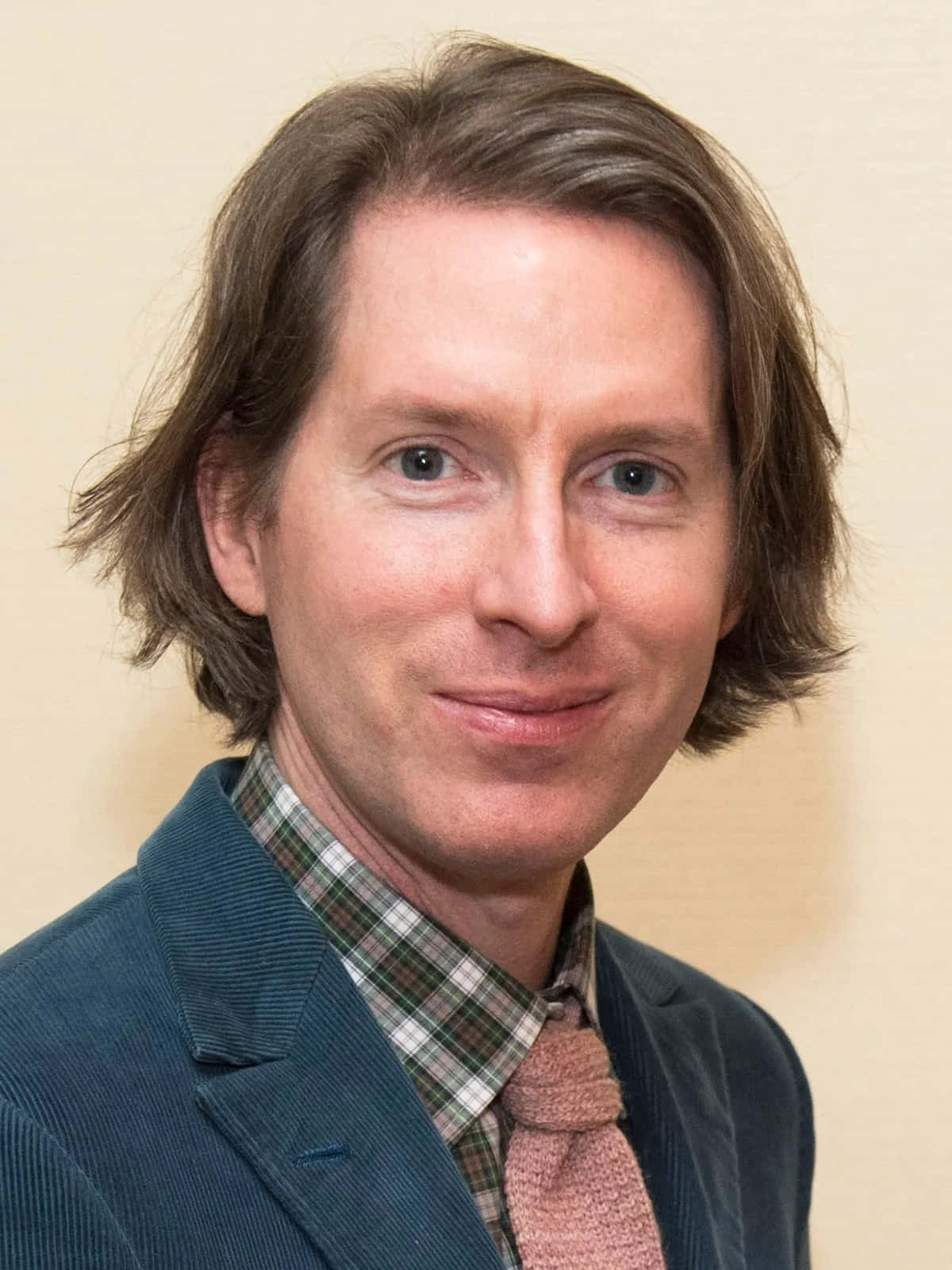 Wes Anderson, blue corduroy blazer, plaid shirt, HD Phone Wallpaper
