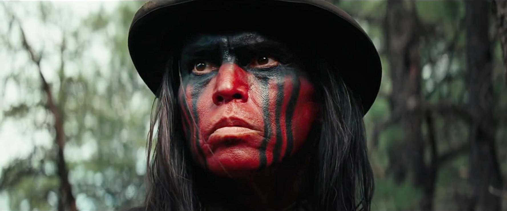Wes Studi, red and black face paint, dark hat, HD Desktop Wallpaper