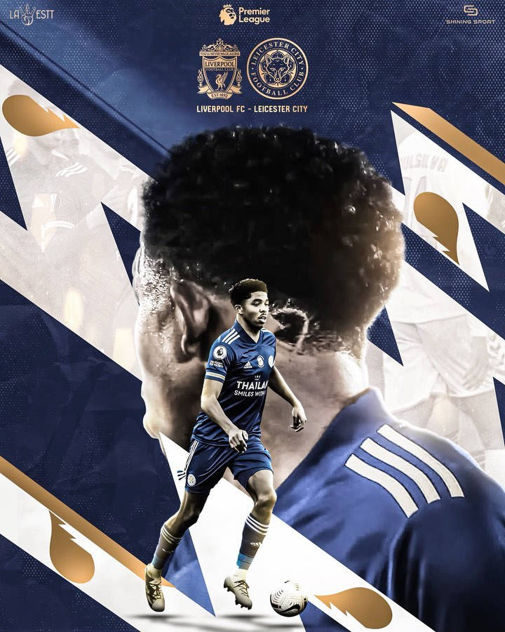 Wesley Fofana, blue kit, team logos, SD Phone Wallpaper