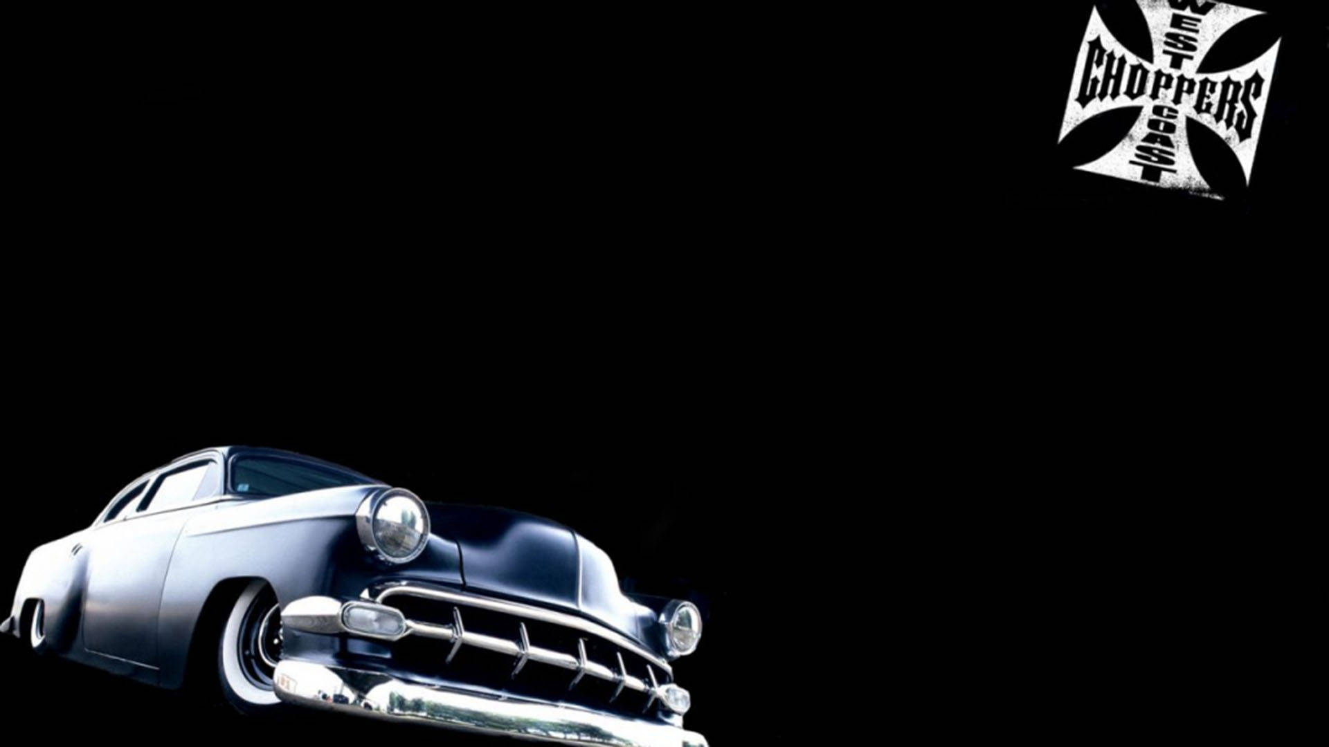 West Coast Choppers, modified chevrolet, sleek silver custom hot rod, Full HD Desktop Wallpaper