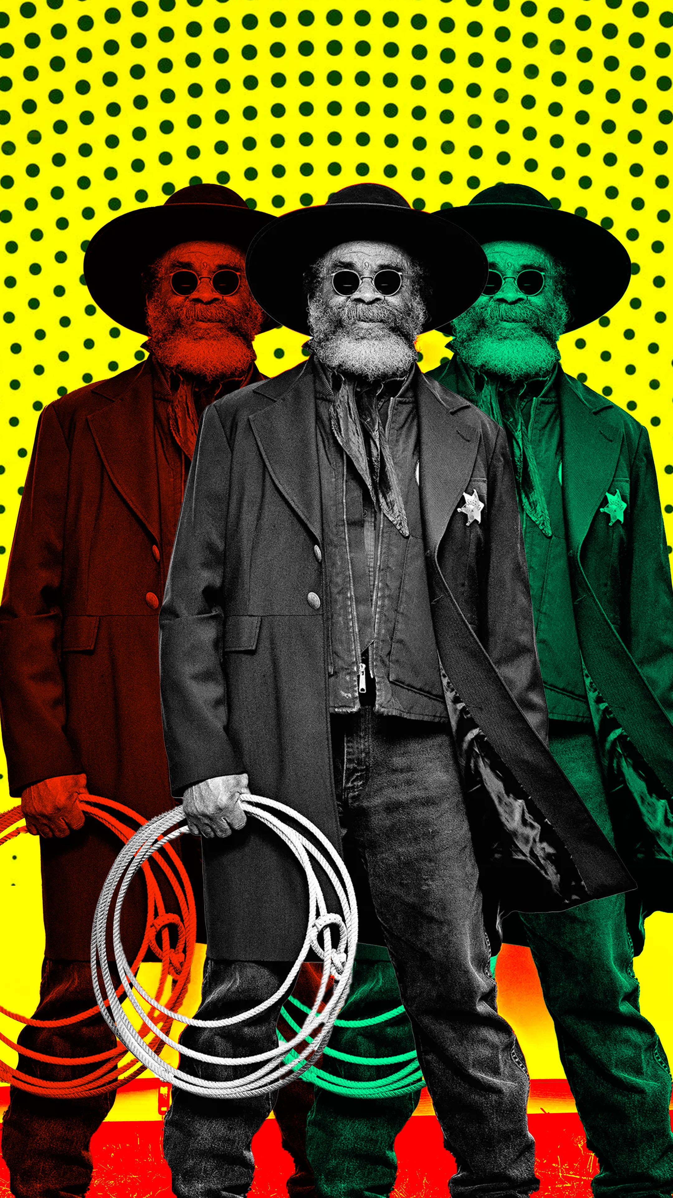 Old Man Western Aesthetic, cowboys, beards, 4K Phone Wallpaper