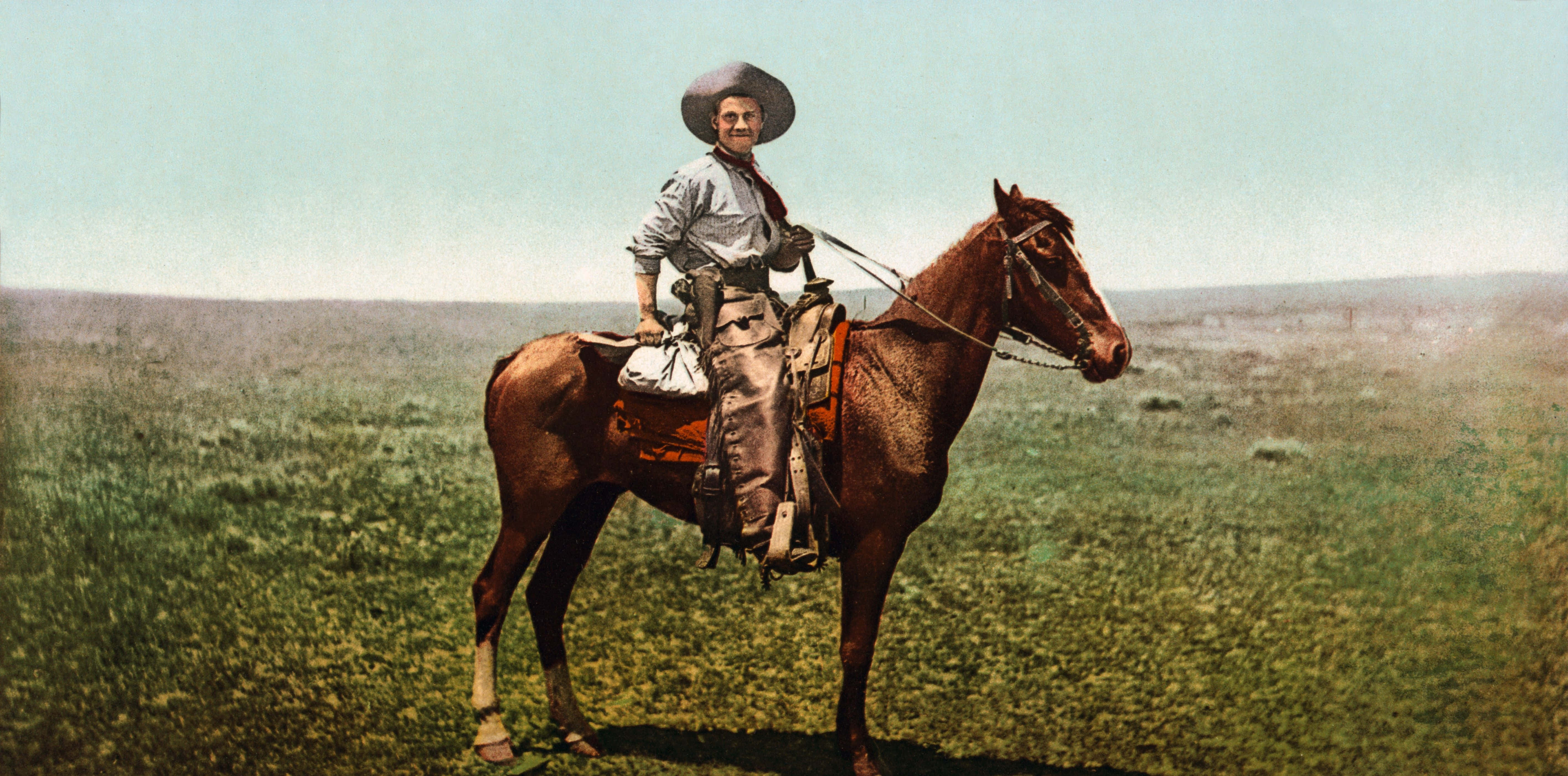 Western Cowboy Desktop, cowboy, wide-brimmed hat, 5K Desktop Wallpaper