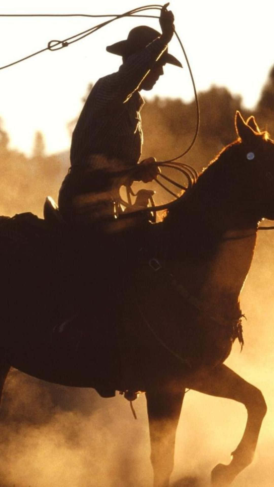 Western Cowboy iPhone, cowboy, horseback, Full HD Phone Wallpaper
