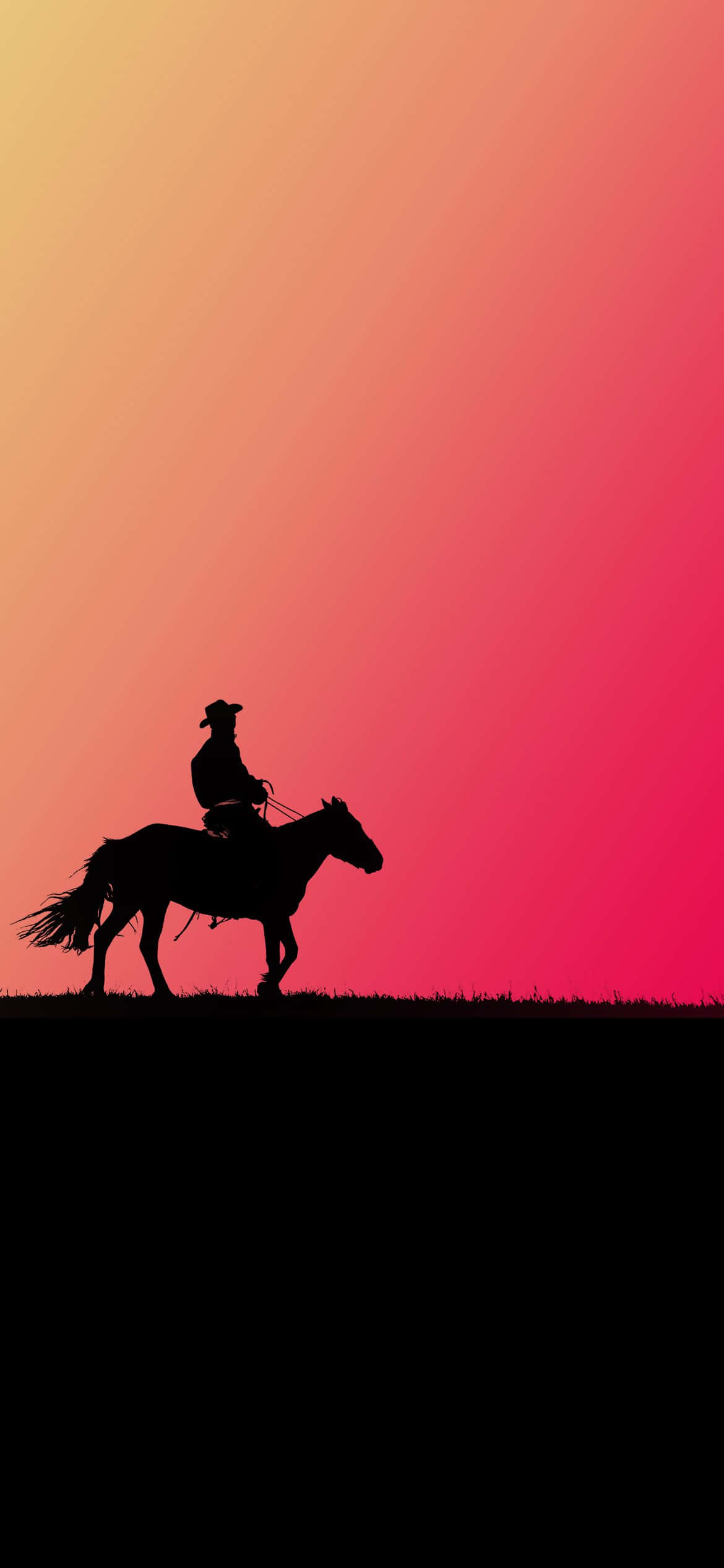 Western Cowboy iPhone, cowboy, horse, Full HD Phone Wallpaper