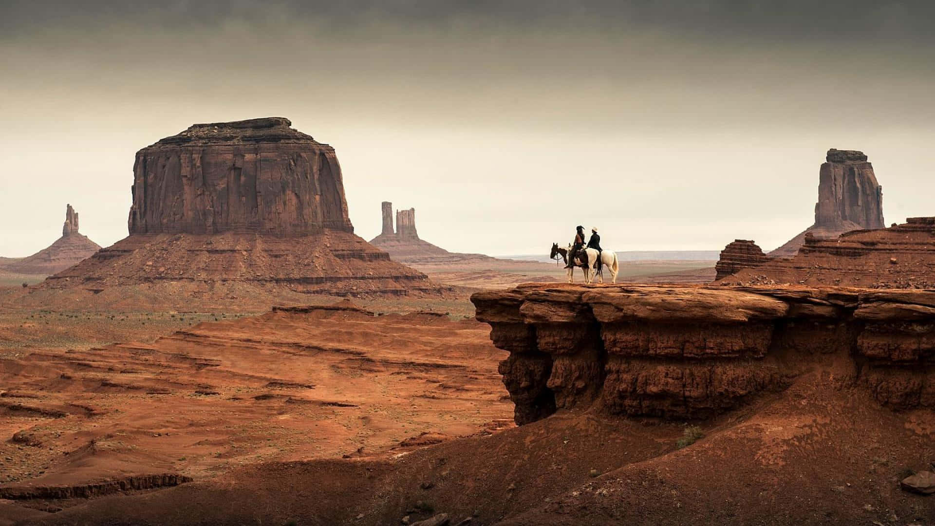 Western Desktop, red rock plateau, desert canyon, Full HD Desktop Wallpaper