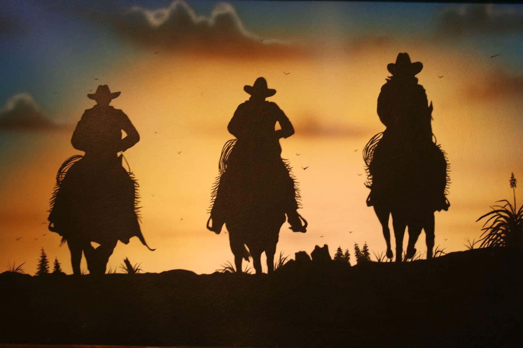 Western Desktop, cowboys, horseback, HD Desktop Wallpaper