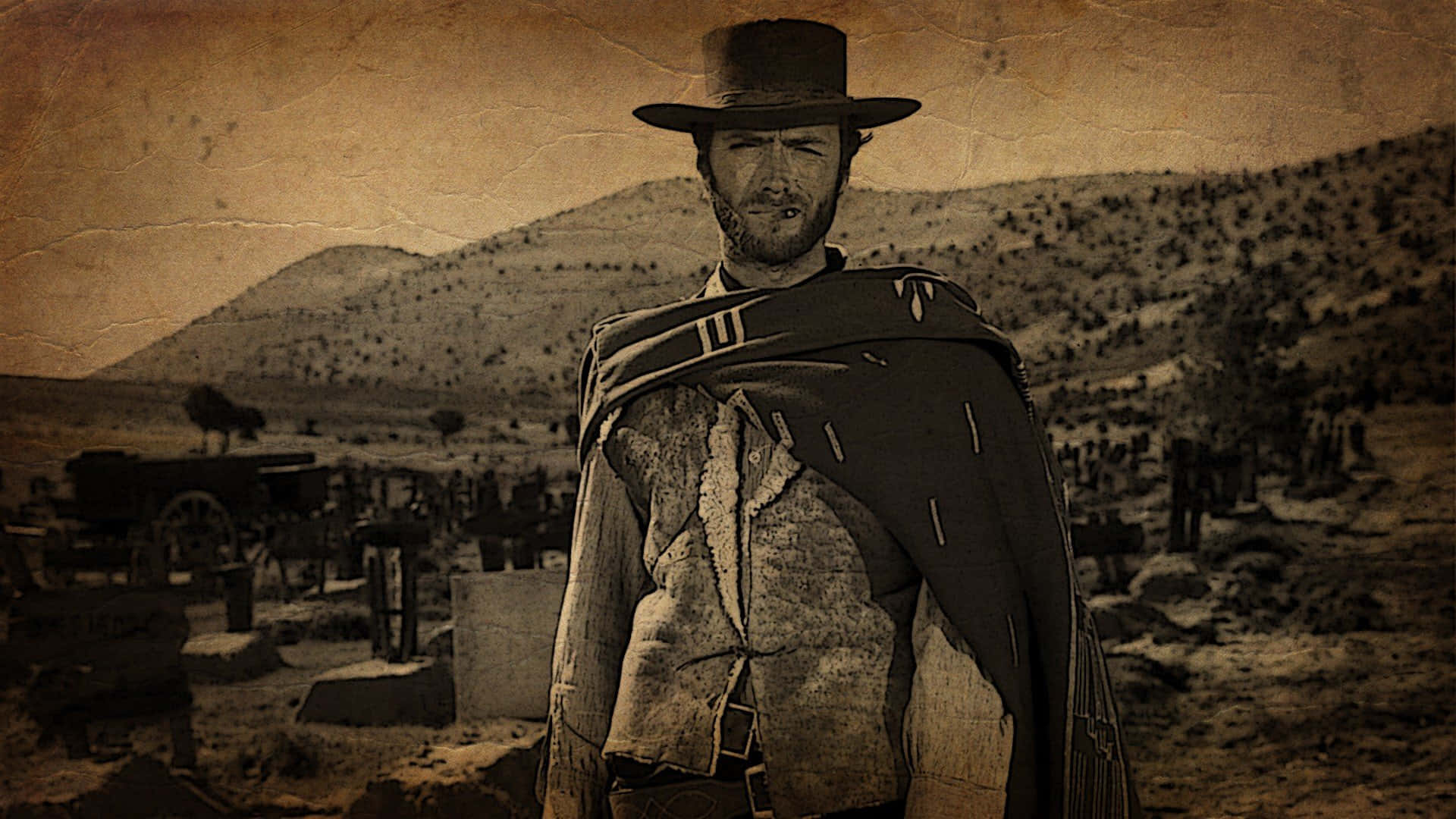 Western Desktop, cowboy, weathered hat, Full HD Desktop Wallpaper