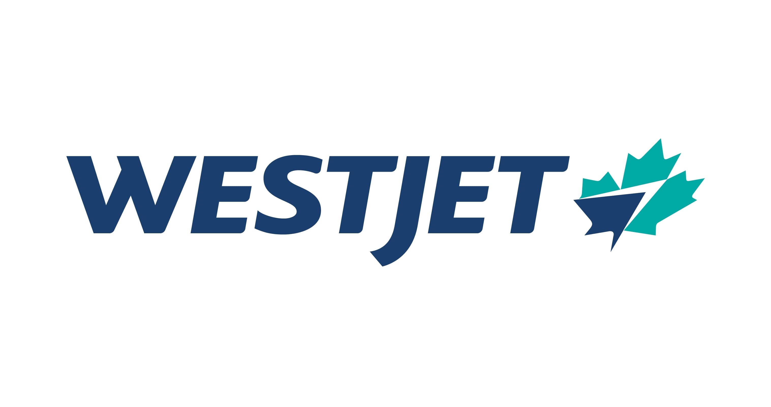 WestJet, airline logo, bold blue text, 2K Desktop Wallpaper