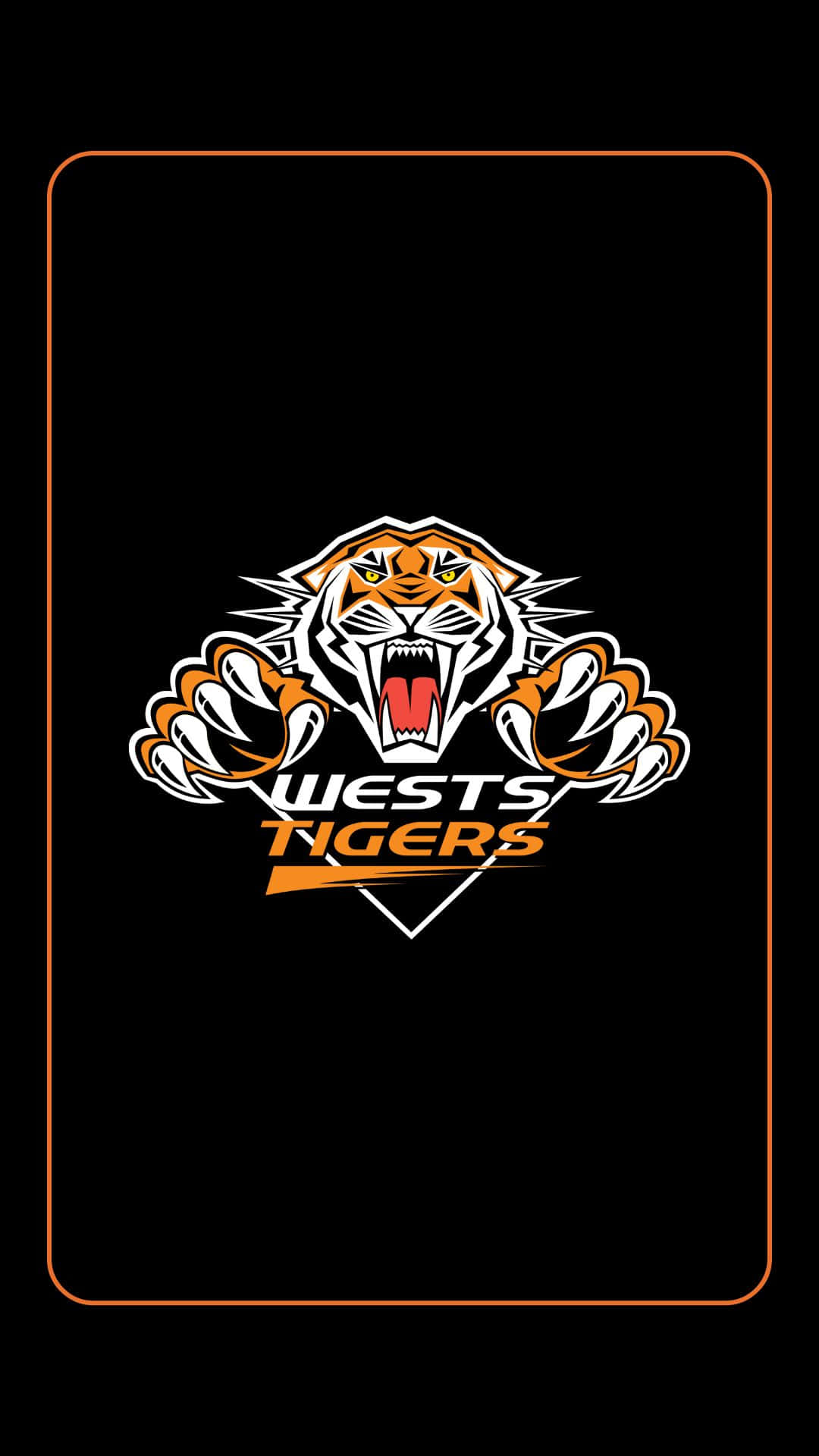 Wests Tigers, tiger logo, orange claws, Full HD Phone Wallpaper