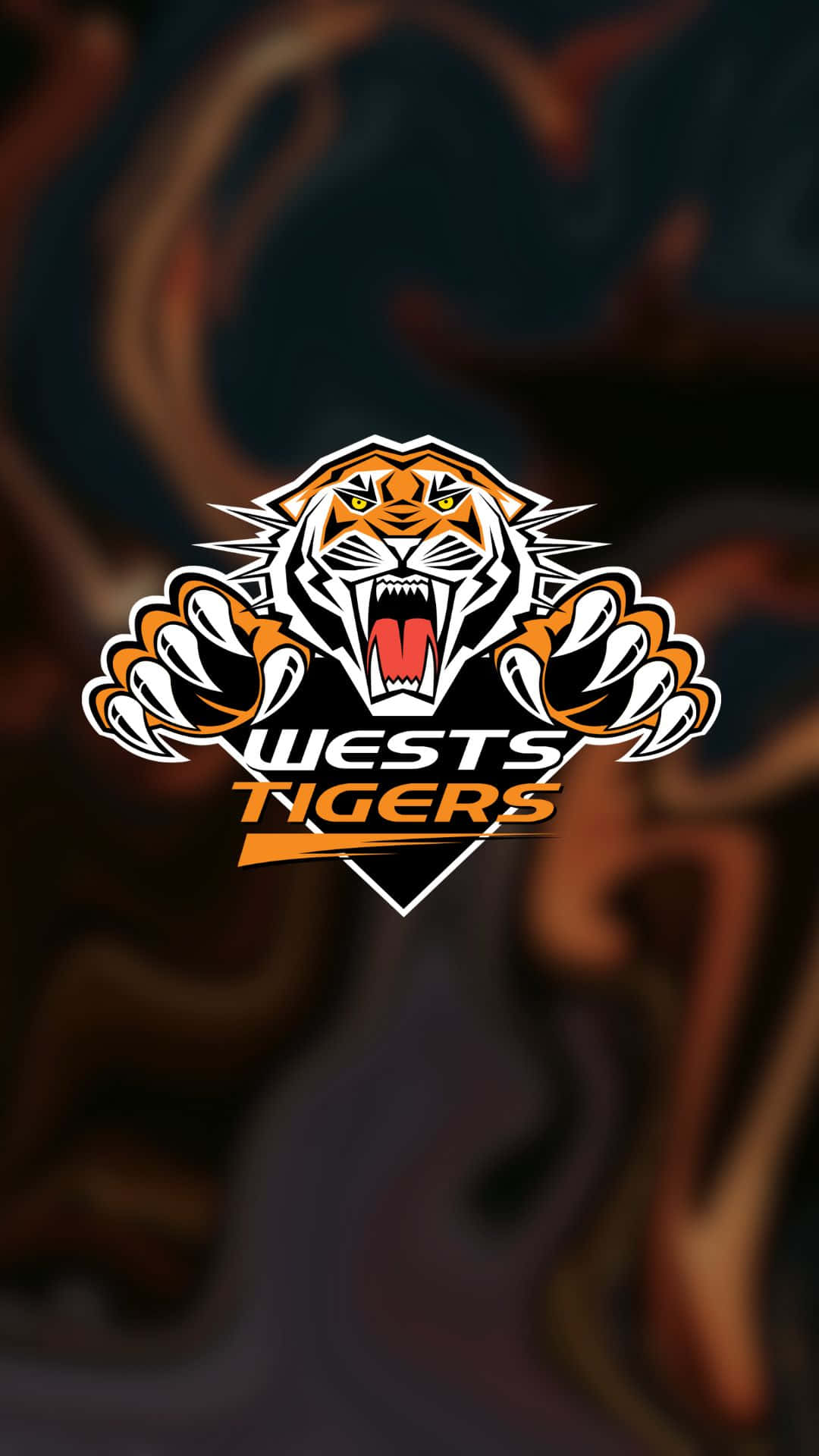 Wests Tigers, tiger mascot logo, claws out, Full HD Phone Wallpaper