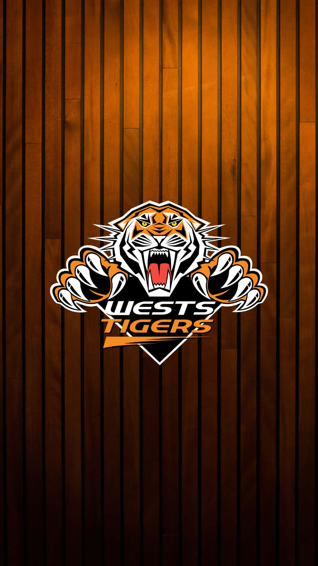 Wests Tigers, tiger logo, claws out, Full HD Phone Wallpaper