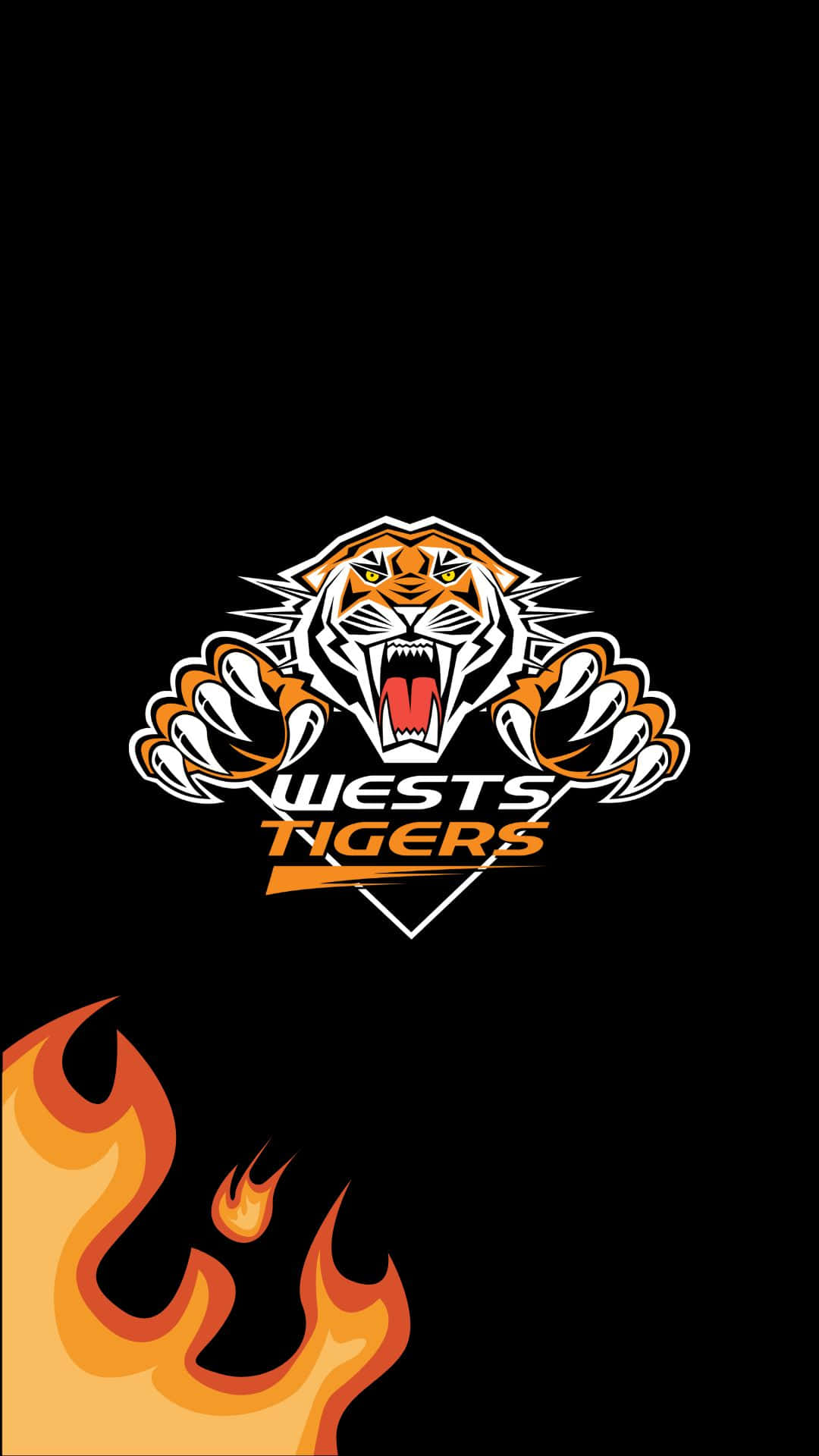 Wests Tigers, tiger logo, claws, Full HD Phone Wallpaper