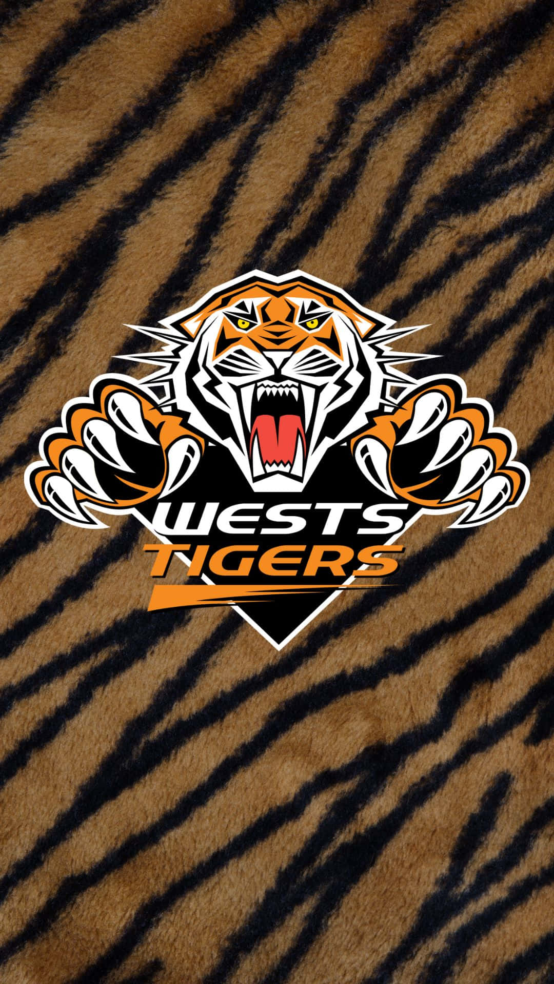 Wests Tigers, tiger logo, claws, Full HD Phone Wallpaper
