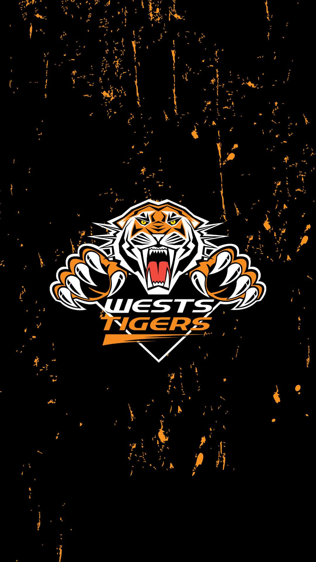 Wests Tigers, tiger logo, claws out, Full HD Phone Wallpaper