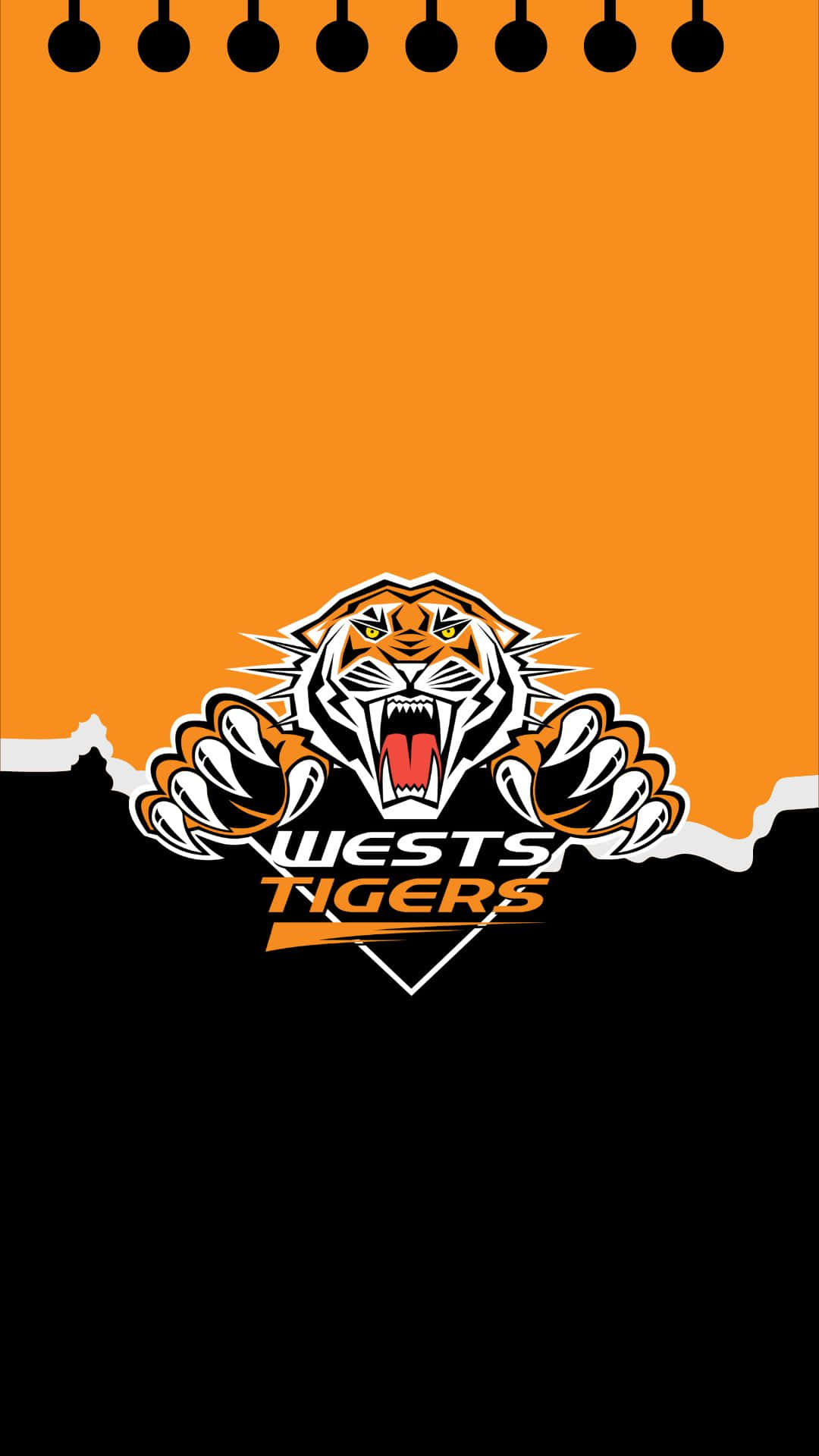 Wests Tigers, tiger logo, claws out, Full HD Phone Wallpaper