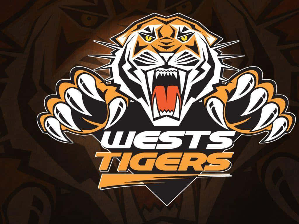 Wests Tigers, tiger mascot, bared teeth, SD Desktop Wallpaper