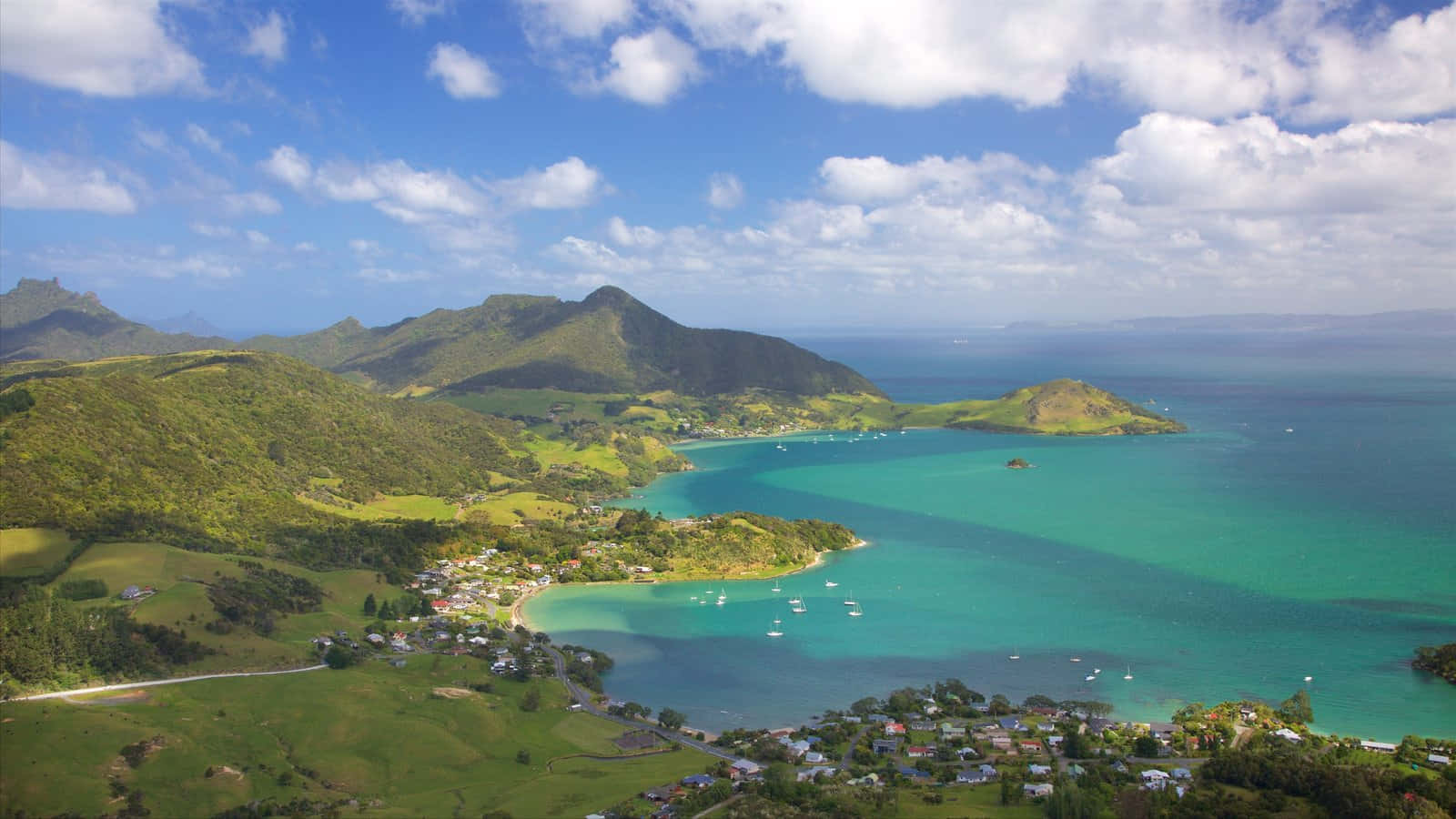Whangarei, coastal village, turquoise bay, HD Desktop Wallpaper