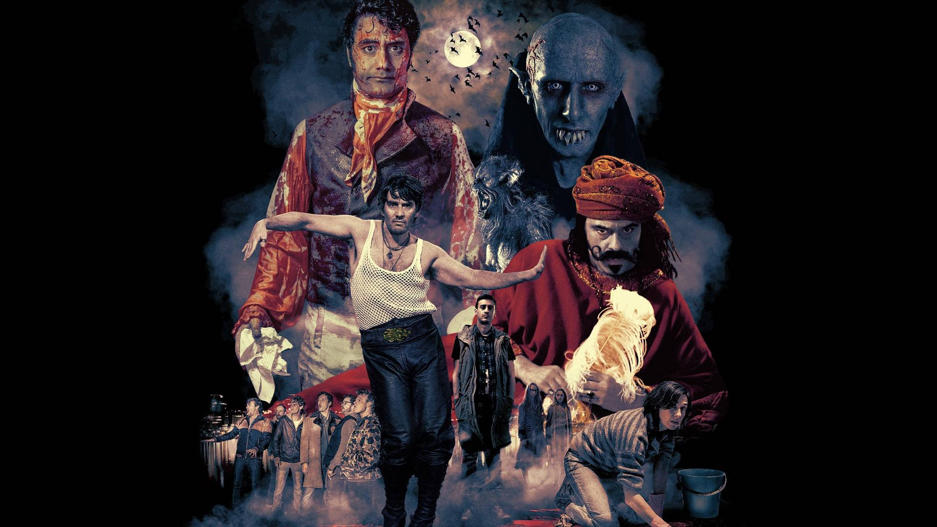 What We Do In The Shadows, vampires, moonlit sky, Full HD Desktop Wallpaper