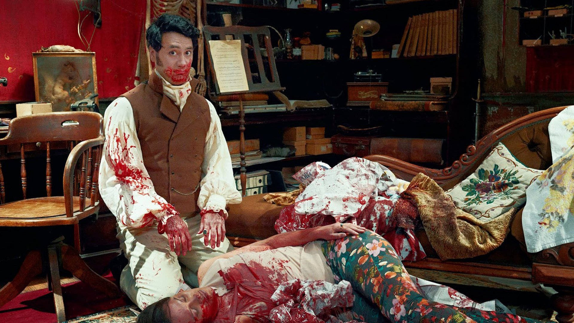 What We Do In The Shadows, bloody woman, vintage attire, Full HD Desktop Wallpaper