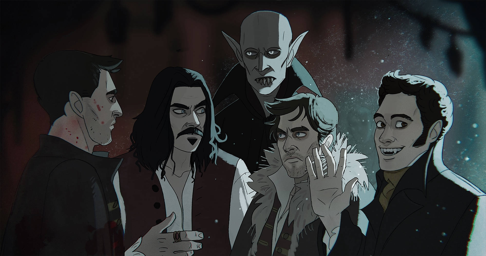 What We Do In The Shadows, vampires, dark coats, Full HD Desktop Wallpaper