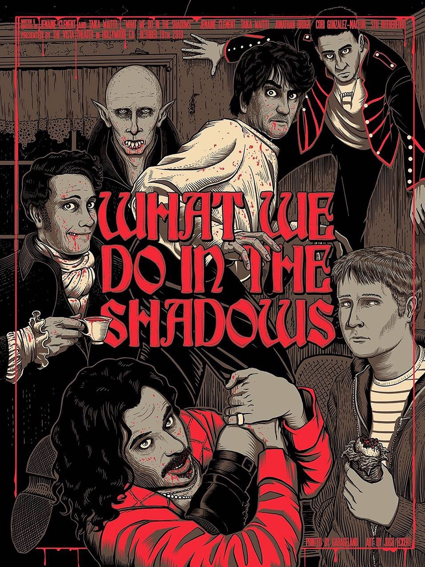 What We Do In The Shadows, vampire characters, red text, Full HD Phone Wallpaper