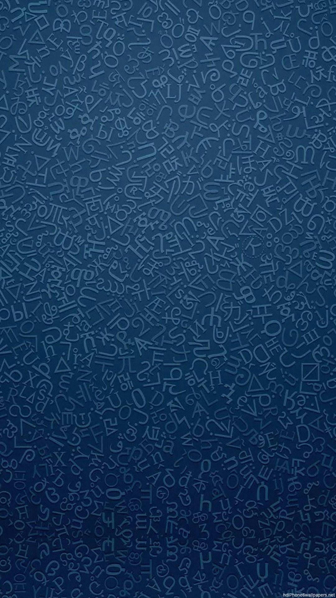 WhatsApp Chat, deep blue, faint scattered letters, Full HD Phone Wallpaper