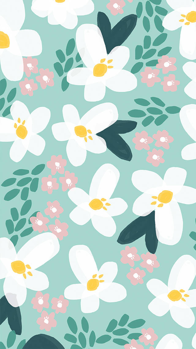 WhatsApp Chat, white, pink flowers, SD Phone Wallpaper