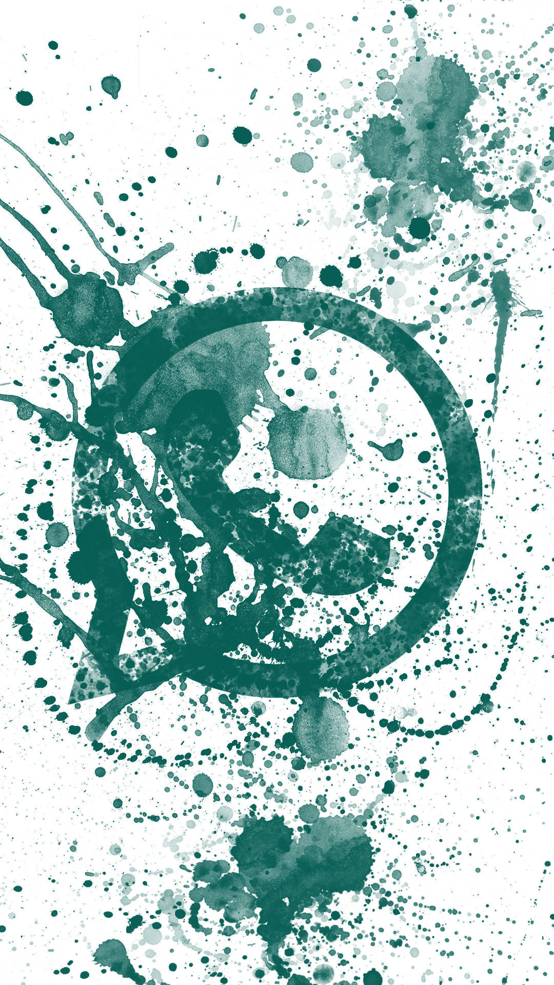 Whatsapp, teal, ink splatters, Full HD Phone Wallpaper