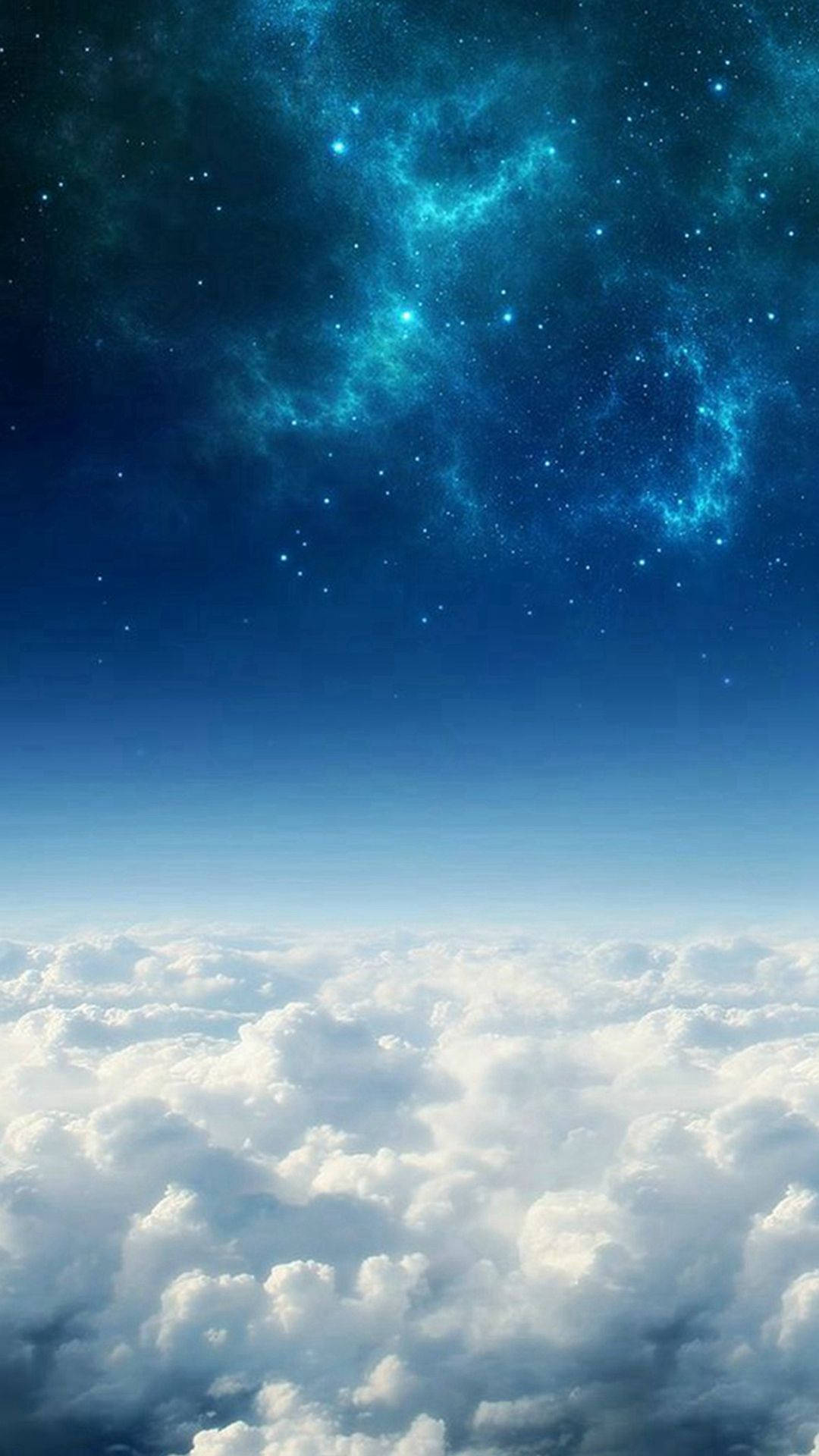 WhatsApp Chat, blue sky, fluffy white clouds, Full HD Phone Wallpaper