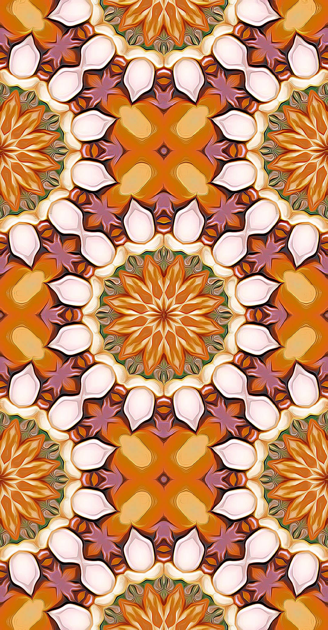 Whatsapp, sunflower fractal pattern, kaleidoscope pattern, Full HD Phone Wallpaper
