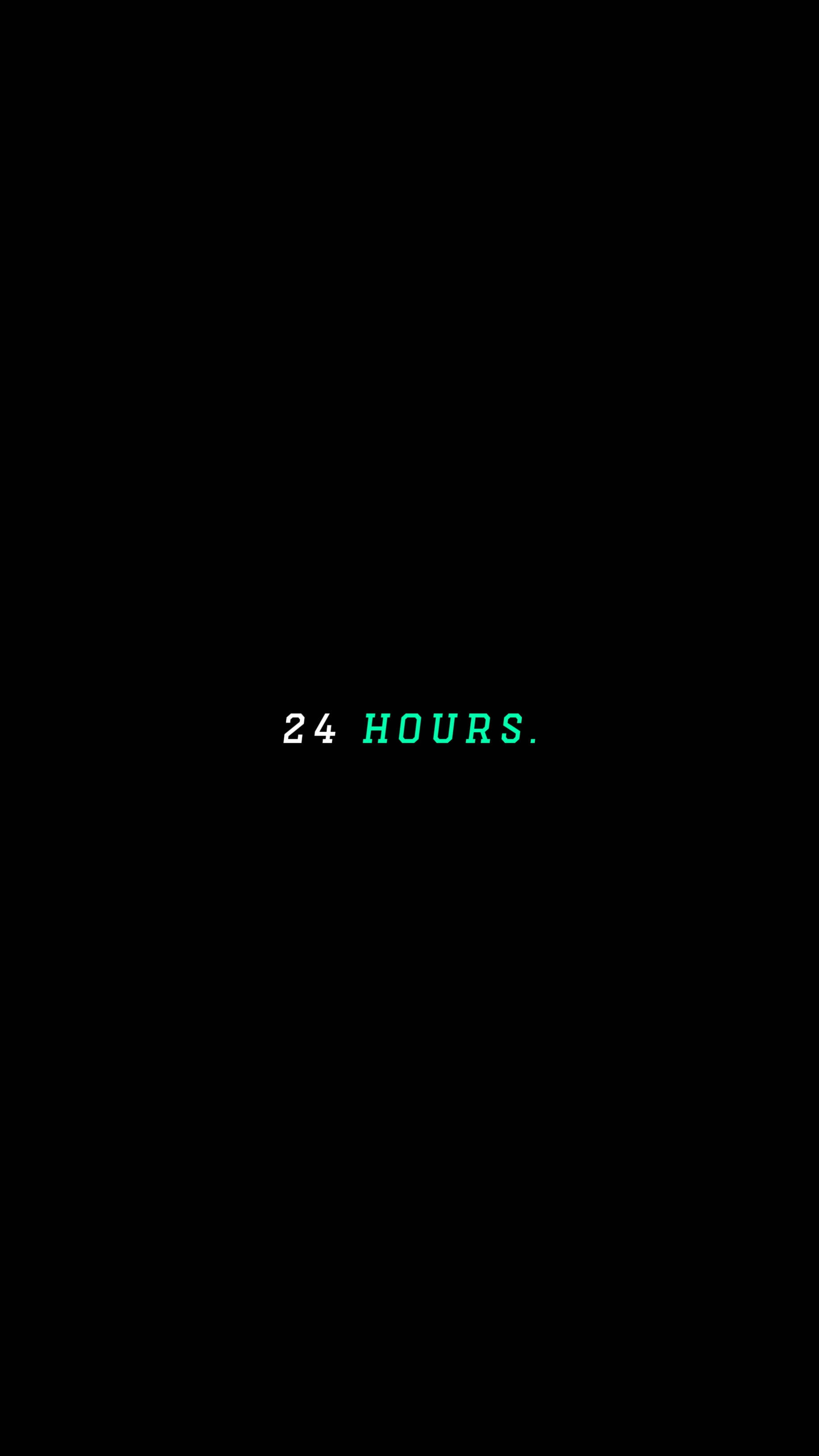 WhatsApp, 24 HOURS, black background, 2K Phone Wallpaper