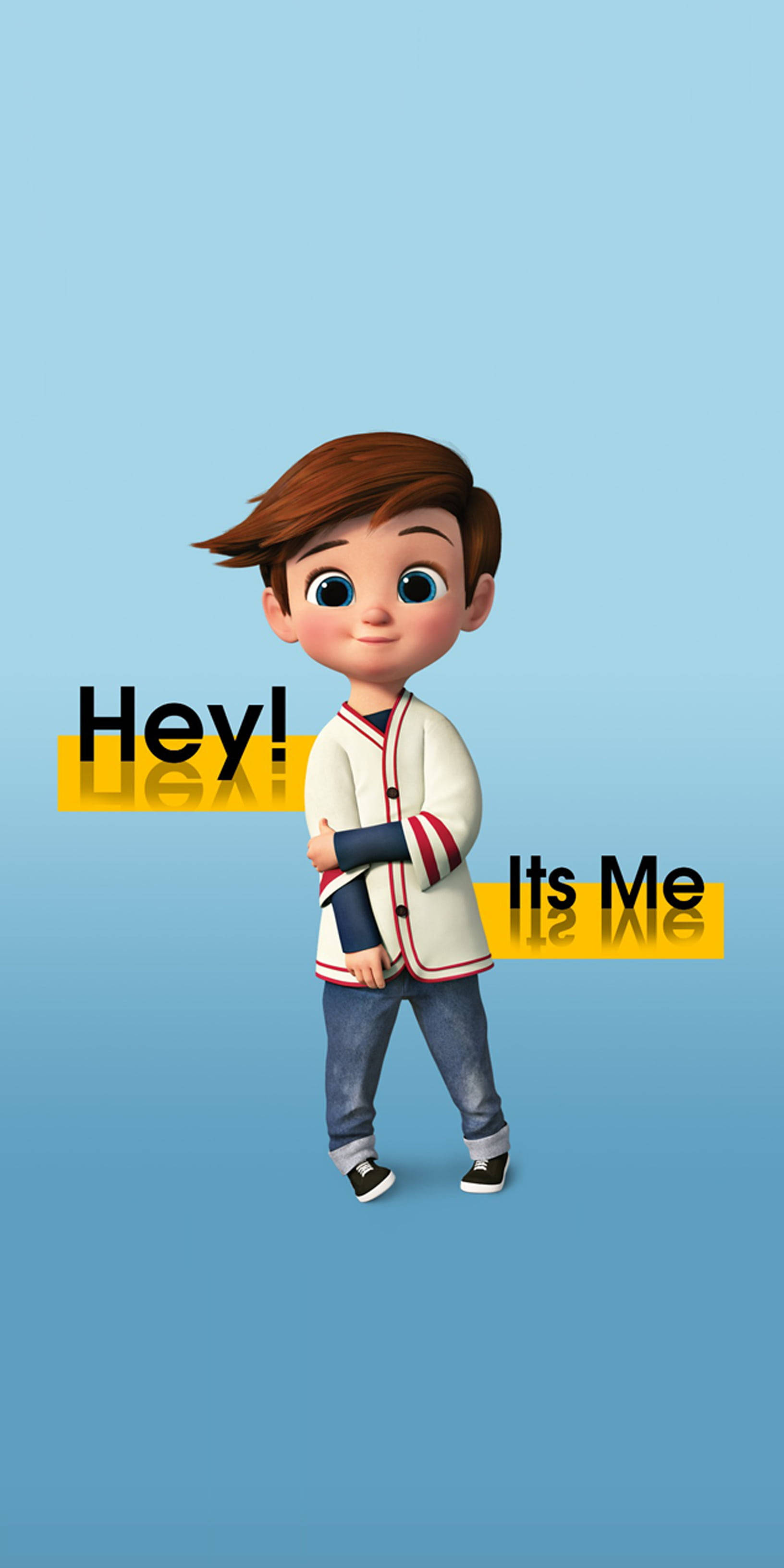 WhatsApp DP Cartoon Boy, 3d-rendered boy, baseball jacket, 2K Phone Wallpaper