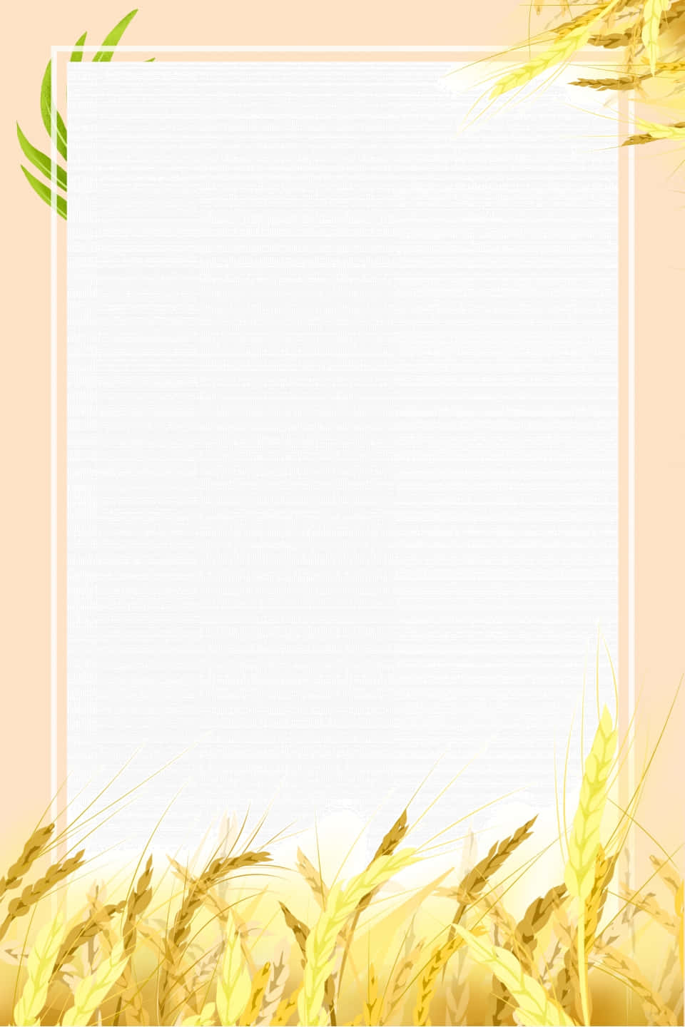 wheat harvest, golden wheat field, white textured border, HD Phone Wallpaper
