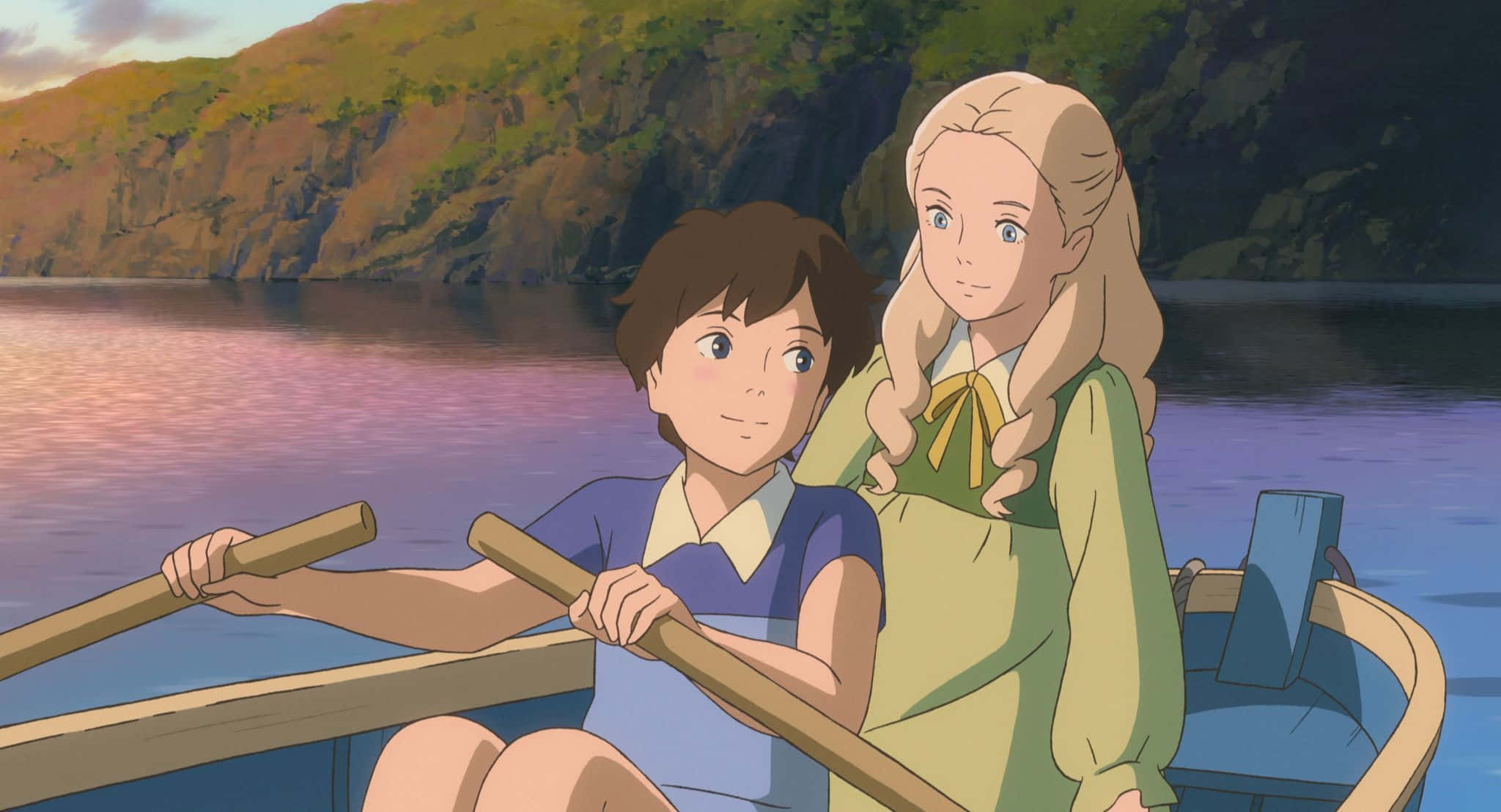 When Marnie Was There, sunset, calm lake, Full HD Desktop Wallpaper